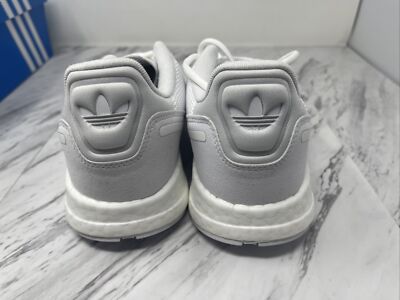 Size 9.5 - Adidas ZX 1K Boost Triple White for sale online | eBay