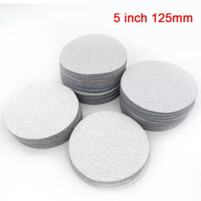 125mm 60-1200 Grit Dry Sanding Discs 5 Inch Hook & Loop Abrasive Sandpaper Pads