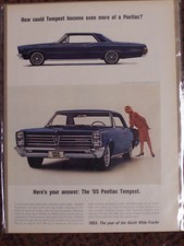 1965 Pontiac Tempest 2 Door Hardtop Magazine Ad 8 X 11 Wide Track Lemans Gto 1965 Pontiac Tempest 2 Door Hardtop Magazine Ad 8 X 11 Wide Track Lemans Gto
