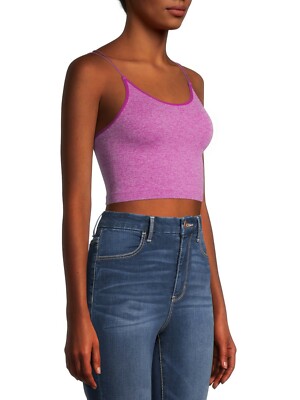  NEW! No Boundaries Girls' Juniors' Seamless Cami Bra, Purple, Medium / Large