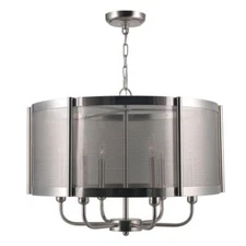 World Imports Xena 6-Light Brushed Nickel Indoor Chandelier WI 8963-37 *