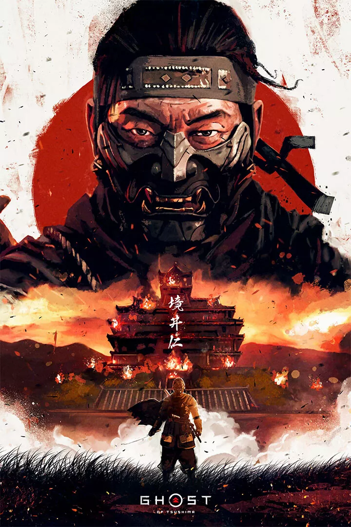 The Game Of Ghost Of Tsushima Video Game Series Action Wall Art