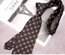 New Classic Polka Dot Brown Orange JACQUARD WOVEN 100 Silk Men's Necktie Tie