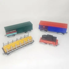 C&C Railways Toy Plastic Train 4 Cars Made In Japan