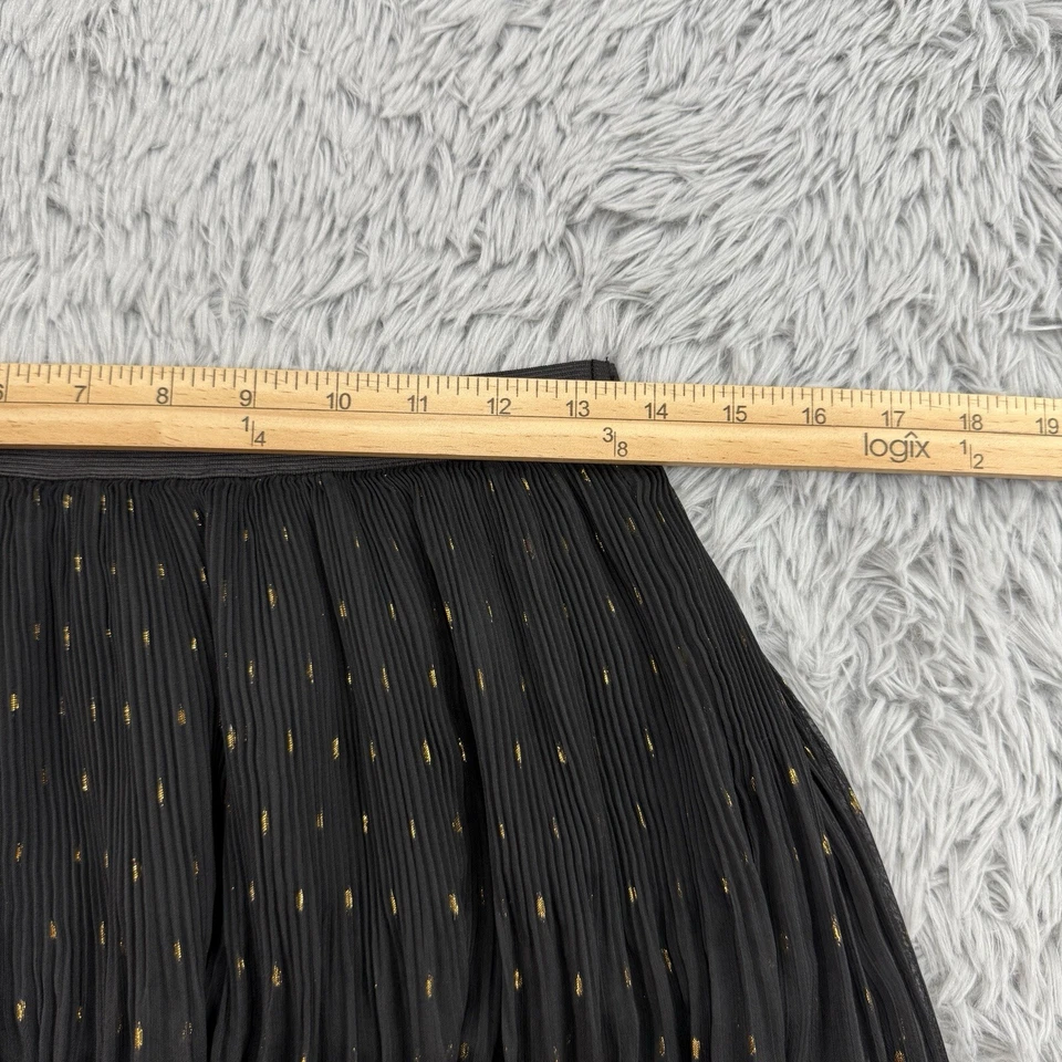 Chelsea Violet Skirt Women's M Black NWT Metallic Dot Whimsigoth Tiered Witchy - Image 3 of 4