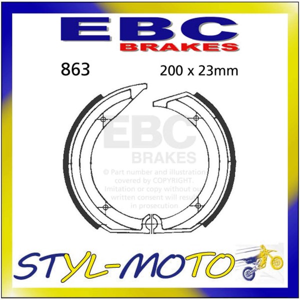 863 Rachen Hinten EBC BMW 750 K 75 S 1984-1988-image