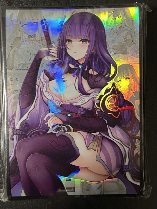 Protector de funda para tarjeta Genshin Impact Raiden Shougun doujin