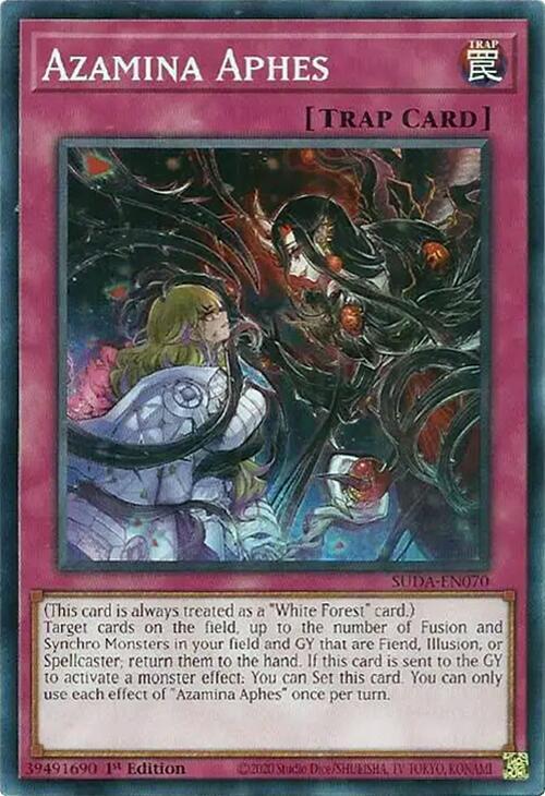 Yu-Gi-Oh! SUDA-EN036 "Saint Azamina" Secret Rare 1st Edition Card – Supreme Darkness Set 2 thumbnail image