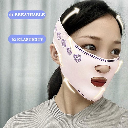 V face bandage seamless elasticity to improve double chin thin face bandag S2T8 - Picture 3 of 28