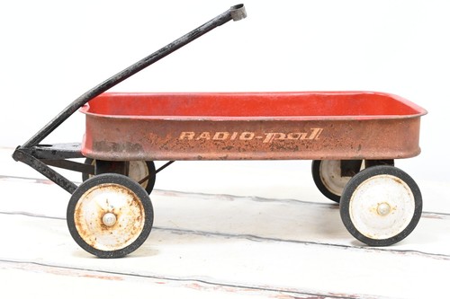 HTF Vintage Radio Pal Wagon Circa Early 1970s Smaller Radio Flyer Wagon - Picture 2 of 10