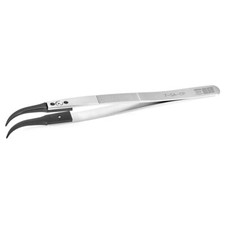 Regine tweezers 7-SA-CP steel with synthetic tips from CP Curved SWISS MADE