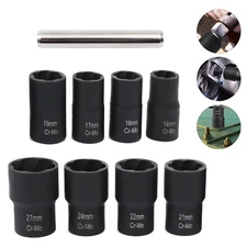 Set of 8 Impact Bolt Extractor Nut Remover Kit Stripped Extraction Socket Tools