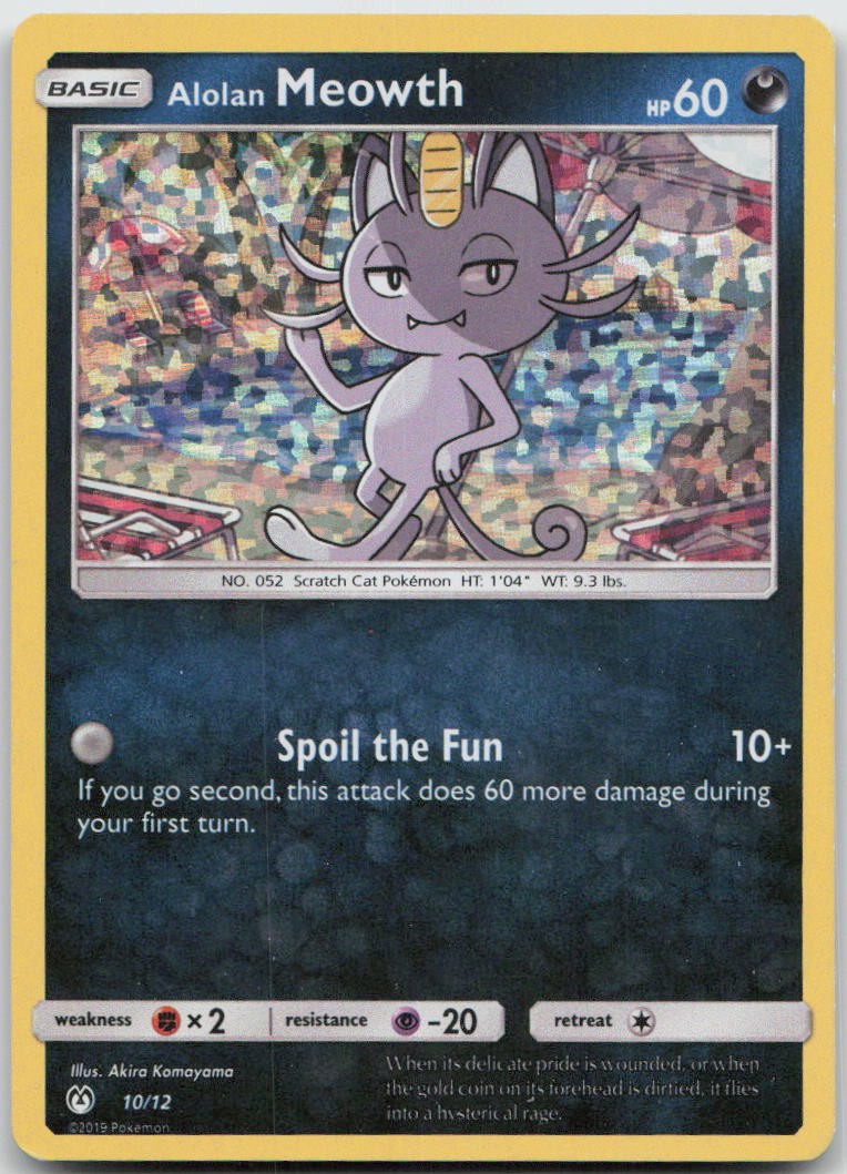Alolan Meowth 010/012 Holo Promo McDonald's Promos 2019 Pokemon TCG MP