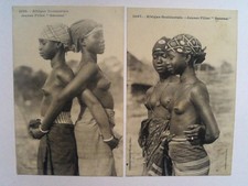 Lot de 6 CPA Afrique Occidentale / Nus Ethniques ...