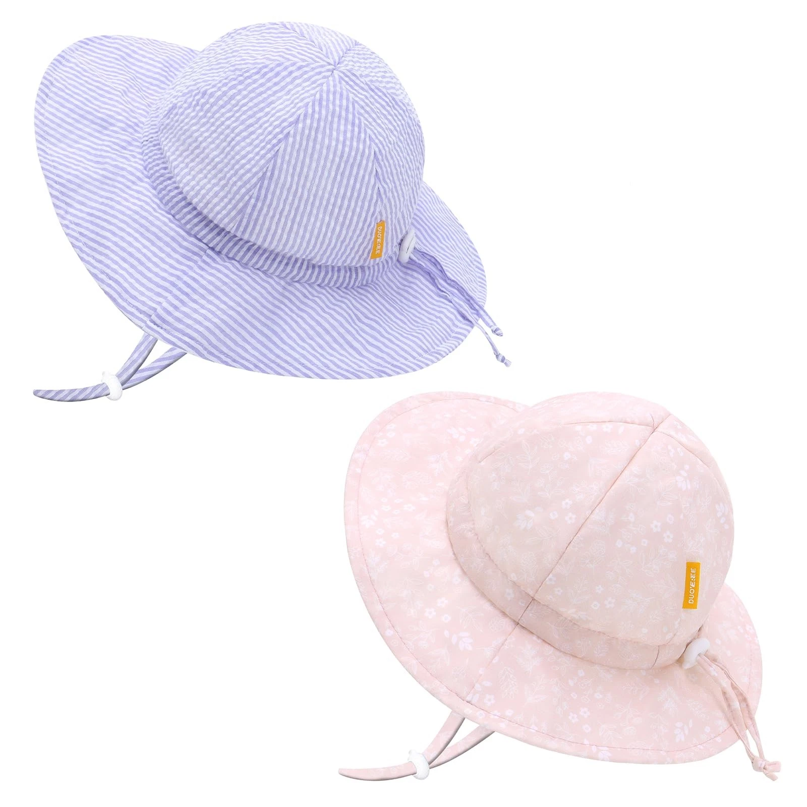 Baby Bucket hat UPF 50+ Wide Brim Toddler Sun hat Beach for Girls
