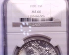 1885 NGC MS66 Morgan Silver Dollar, Very Nice!!