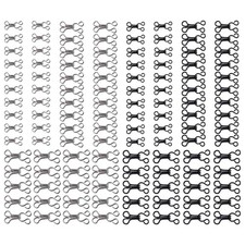 120 Pcs Hook and Eye Closures for Clothing, Bra Hooks, Sewing Clips, Black 