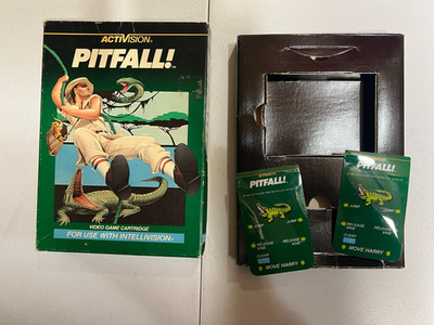 INTELLIVISION PITFALL EMPTY BOX AND STICKERS ONLY 1982 GREAT CONDITON