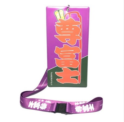 Sumo Flag-Style Ticket Holder.  Japanese sumo .Design featuring a banne.尊富士.
