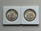 1947- P & D Walking Liberty Half Dollars--Beautiful XF/AU Coins