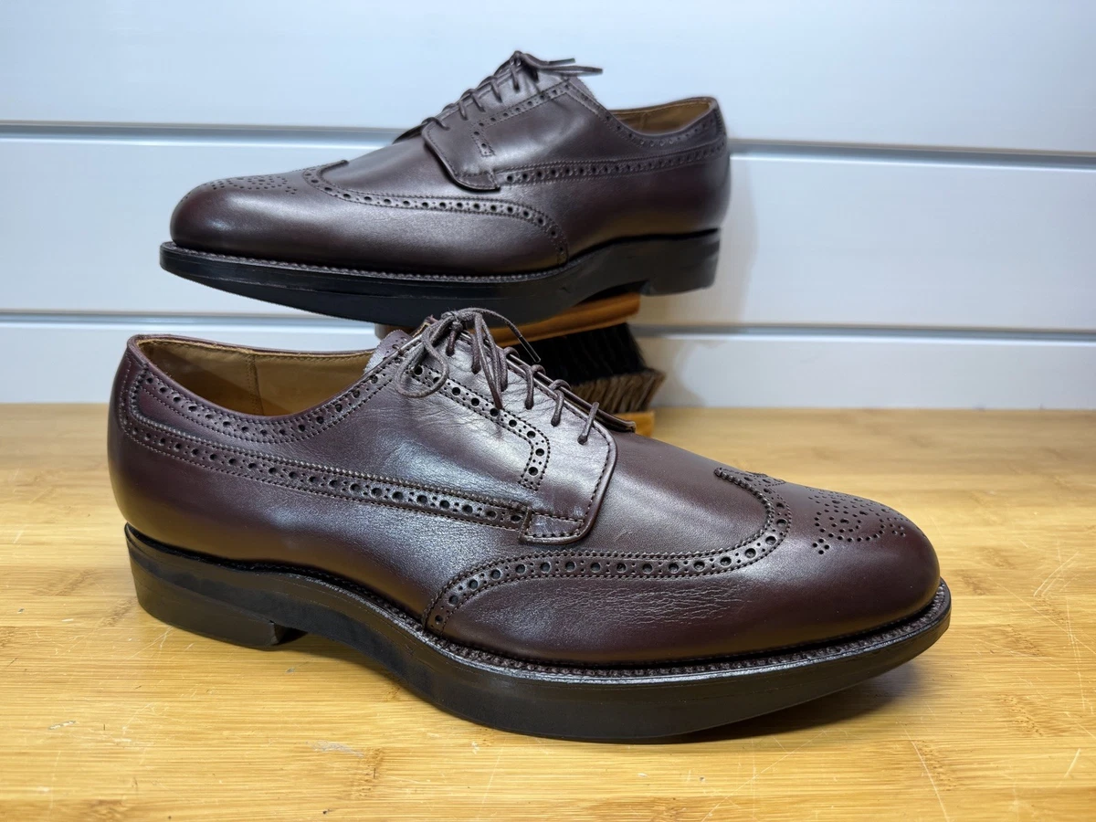 Mivano Mens Dress Shoes Size 11.5D Burgundy Oxford Leather Classic Wedding Party Bostonian Wing Tip-Men main image 3