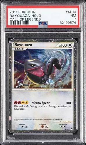 2011 POKEMON CALL OF LEGENDS #SL10 RAYQUAZA-HOLO PSA 7