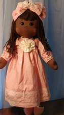 Handmade Anna May Pretty in Pink Cloth Doll