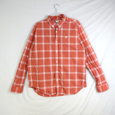 Timberland Hemd Herren XLarge rosa kariert langarm kariert