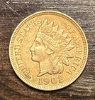 1902 Indian Head Cent AU Cleaned
