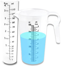 4Oz (110 Ml) Graduated Cylinder, and 8Oz (250 Ml) Measuring Pitcher- Heat Resist