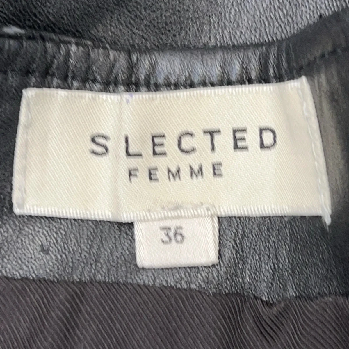 Selected Femme, Wickelrock, Größe: 36, Schwarz, Leder, Einfarbig, Damen #e4e