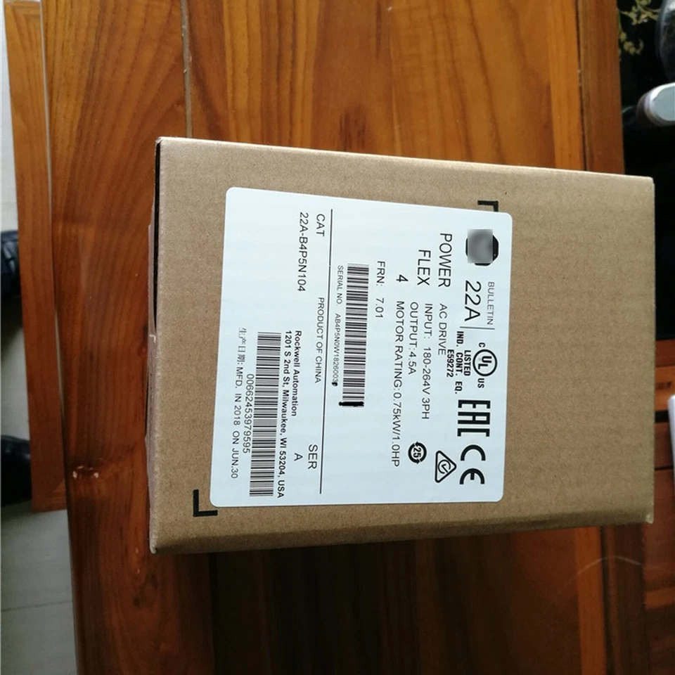 New Factory Sealed AB 22A-B4P5N104 PowerFlex 4 240V 3P 1HP AC Drive US Free Tax - Image 3 of 4