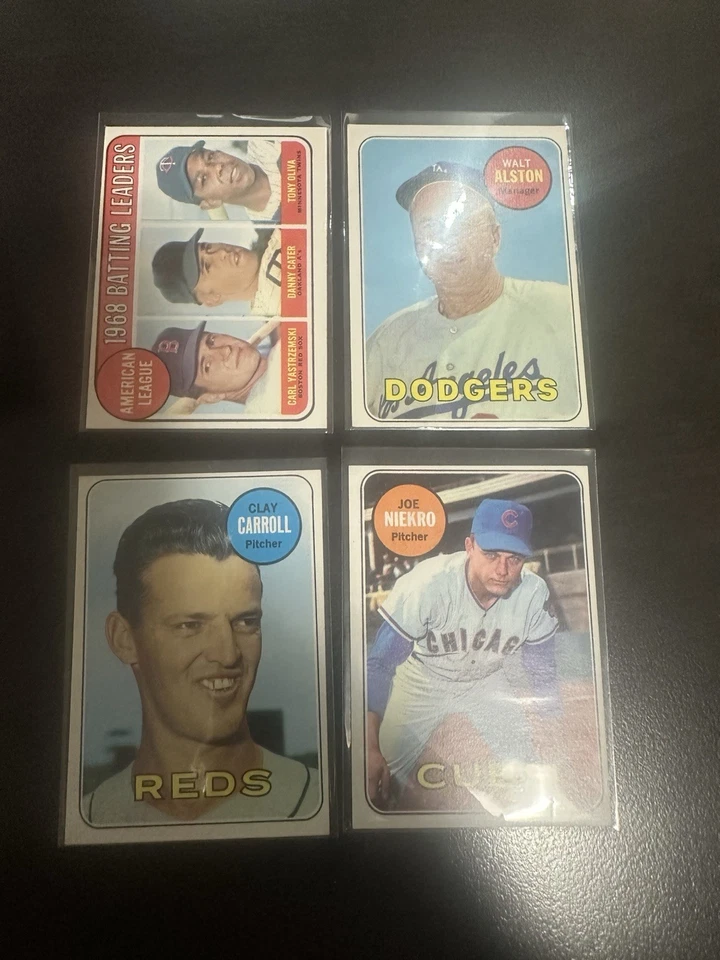 1969 Topps бейсбольная карточка общего пользования, 54 карты, в основном Nm +, отличный стартер, без дупсов - Изображение 3 из 4