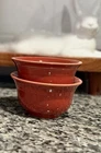 Set Of 2 Homer Laughlin Fiesta Paprika Bullion Fruit Bowls Dessert Snack RETIRED