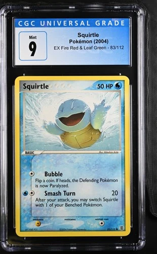2004 EX Fire Red & Leaf Green #83/112 Squirtle CGC 9