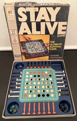 Vintage 1971 STAY ALIVE Board Game Milton Bradley READ