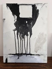 original abstract painting on canvas OOAK signed minimal expressionism