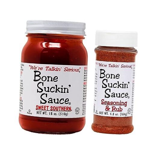 Bone Suckin Sauce Seasoning & Rub 5.8oz (164g) and Original Barbecue BBQ Sauce 