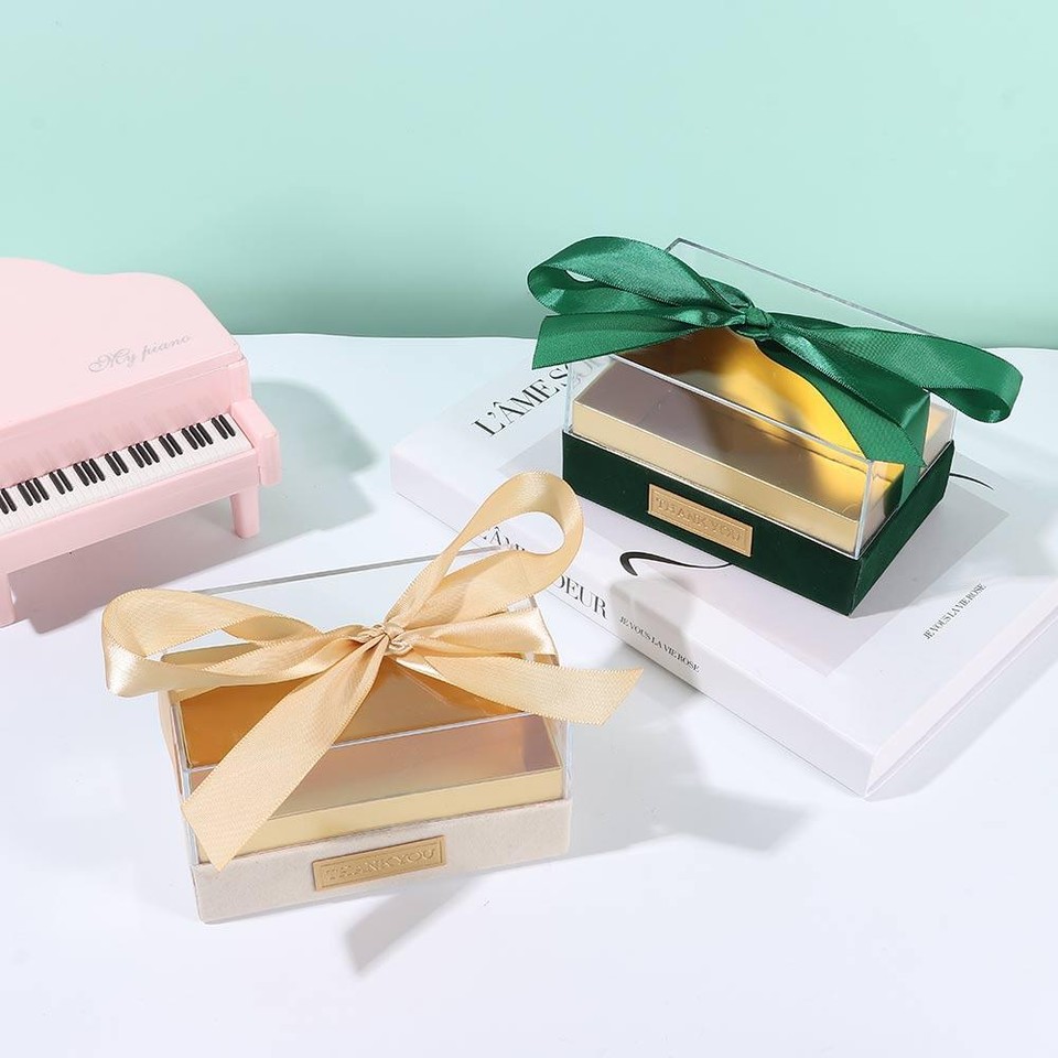 Light Luxury Bow Present Box Transparent Valentine's Day Gift Box eBay