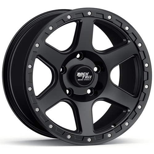 Single RockTrix RT112 20x9 -12mm Offset Black Wheel For Jeep Wrangler/Gladiator