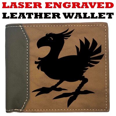 Final Fantasy Chocobo - Chocobo Leather Wallet Bifold Premium Quality NEW
