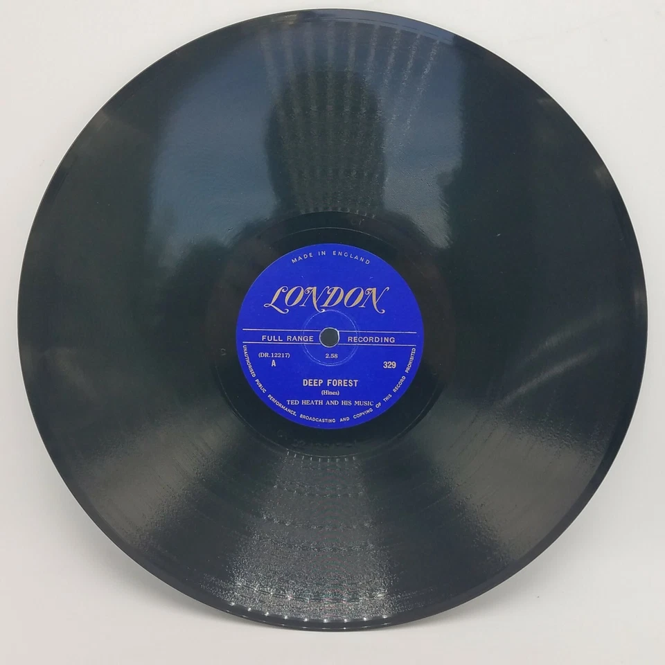 78 RPM 10" Record Ted Heath Deep Forest & Pagan Love Song London Records 329 E+ - Image 2 of 4