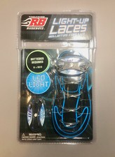 LIGHT-UP LACES LED FLASH LIGHT BY RB RUDEBOYZ BLUE NIP