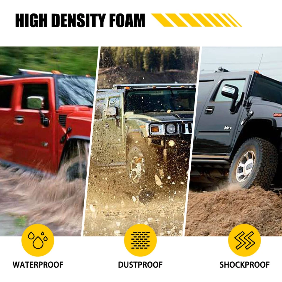 For Hummer H2 2003-2009 Roof Cab Light Running Lamp Anti-Leak Seal Gaskets Set - Image 4 of 4