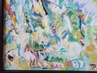 Signed Gilliam, 1987 Large 49" x 48" Abstract Original Painting African American — photo 5