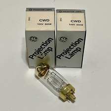 GE CWD 300W 120V Projection Lamp Bulb Lot of 2 General Electric USA