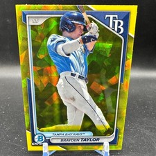 Brayden Taylor Yellow /75 2024 Bowman Sapphire Edition Chrome Prospects #BCP-99
