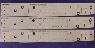 Planche De Décalcomanies (transfers) Shadowspear Pour Warhammer 40K - Black Legion & Ultramarines, Games Workshop