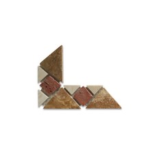 B0002CP Marble Mosaic Border Decorative Tile Chloe Gold 2.8x5.5 Polished