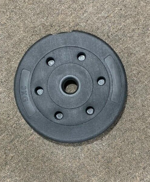 Adjustable Dumbell Weight Plate 3kg - Black